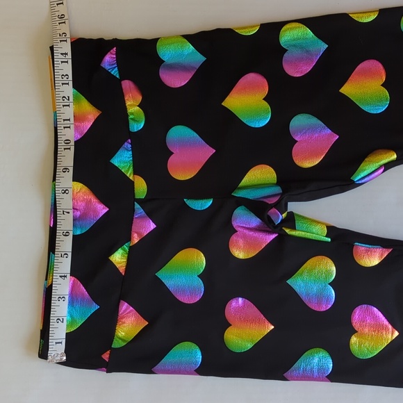 NWT No Boundaries Sueded High-Rise Cropped Pants Junior LARGE 11-13 Black Multi - Picture 10 of 14